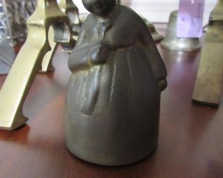 Antique brass Aunt Gemima bell