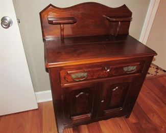 Victorian walnut washstand