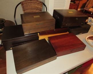 Vintage silverware boxes