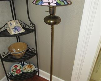 Vintage brass /stained glass lamp