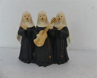 Vintage The Singing Nuns Porcelain Music Box - Plays "Dominique"