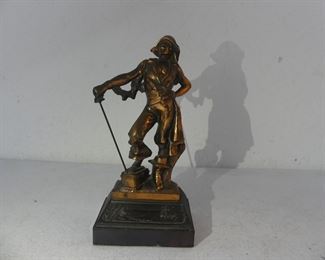 Vintage 1928 Paul-Herzel Pompeiian Bronze Pirate Statue - 7¾" Tall