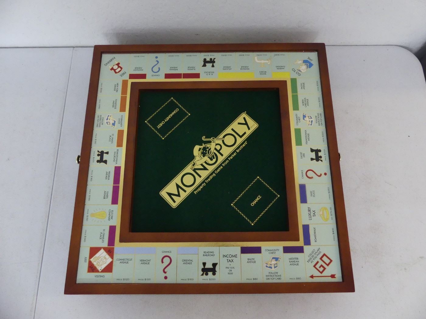 2009 Winning Solutions Monopoly Trophy Edition Deluxe Wooden Set - Never Opened