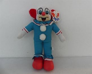Vintage 1980s The Good Stuff Bozo the Clown Plush with Tag - 14½" Tall