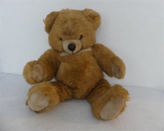 Vintage 1980s Steiff "Molly" Large Caramel Teddy Bear - 24" Tall - Button Ear Tag 0320/65 - Good Condition