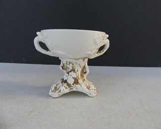 Vintage 1962 Inarco (Cleveland, OH) Ornately Cut Tree Shape 2 Handled Cup/Votive Holder - 3¼" Diameter x 3¾" Tall