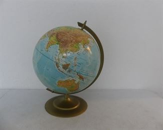 Vintage 1972 Hammond Shaded Relief 360° 12" Globe