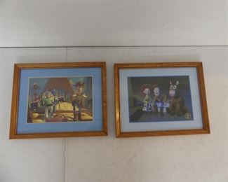 Vintage 1996 Framed Disney Toy Story Commemorative Lithographs - 11" x 14" Each 