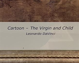 Leonardo DaVinci print of “The Virgin and Child”