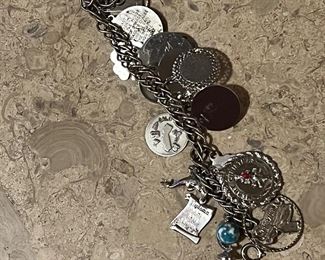 Sterling silver charm bracelet