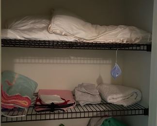 Linens: sheets, sheet sets, blankets, towels, towel sets