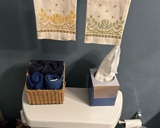 Finger tip towels; bath accessories 