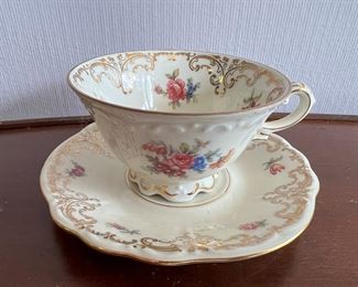 Vintage Bavarian Porcelain Teacup & Saucer&nbsp;