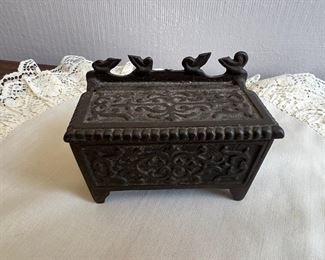 Antique Cast Iron Match Case&nbsp;