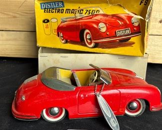 rare Distler Electro Magic 7500 1950s porsche with key and box