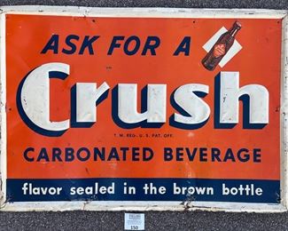 Orange Crush Advertising Sign LARGE Wall Hanger!