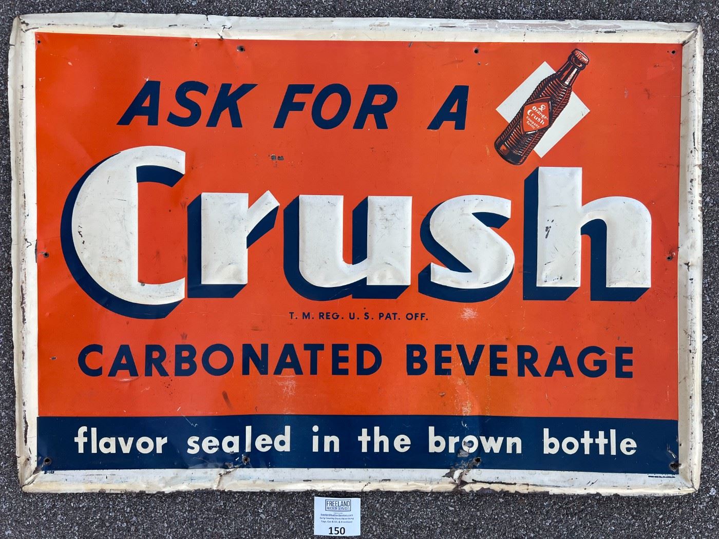 Orange Crush Advertising Sign LARGE Wall Hanger!