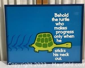 wframed poster of inspirational turtle3911 t