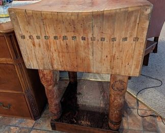 Vintage butcher block