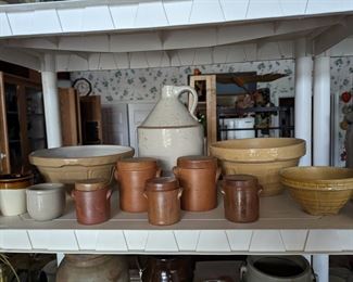 French Confit glazed stoneware crocks