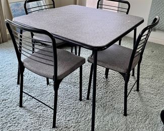 Vintage 1950's Cosco card table with 4 chairs