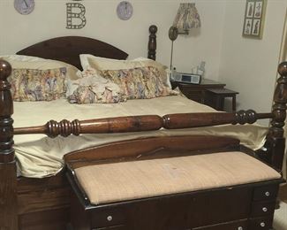 CALIFORNIA KING SIZE BED WITH WOOD FRAME