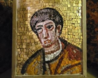 Mosaic depicting an Early Christian Era figure.