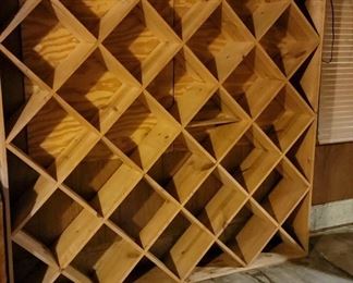 Wine Storage Frame, approx. 6' x 7'.