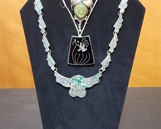 Vintage Sterling c. 1940's-50's Taxco Mexico.