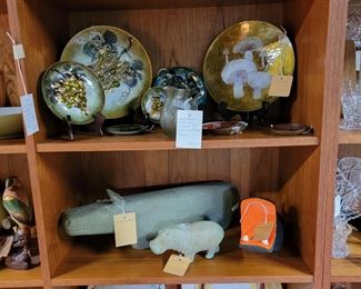 Second from Top shelf Enamel on copper from Stone Mountain GA.