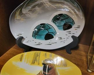 MCM, By Sascha Brastoff, Walrus Dish and Footed Igloo Dish.