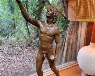 Bronze sculpture "Kouros" signed M. Daugherty 1980.