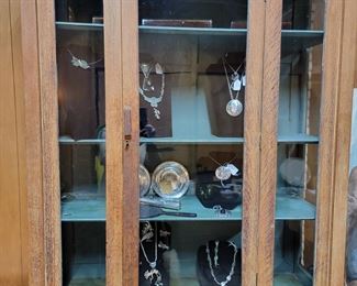 Turn of the Century Oak wall cabinet from a Mercantile Store.