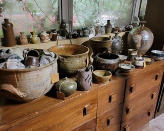 Studio pottery by Professor Daugherty's students. (Mercier Art Department)