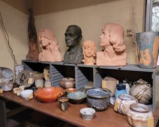 Pottery and Busts Mercier Art Department.