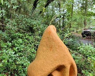 Abstract Sculpture by Marshall Daugherty. A Terracotta form of a "Female". Approx 30" H.