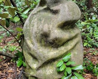 Abstract Sculpture by Marshall Daugherty. A white & blue gray marble. Approx 3' H.