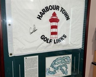Signed pin hole flag (Arnold Palmer)