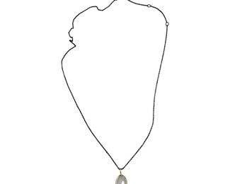 Designer Nina Nguyen Moonstone Gold Vermeil and Sterling Silver Necklace