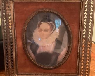 Miniature portrait of Elizabethan woman