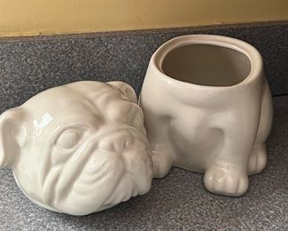 Bulldog cookie jar