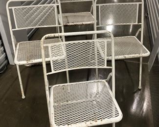 Vintage metal folding chairs. Heavy and sturdy