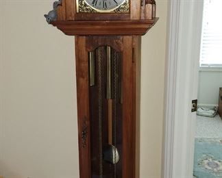 Grandfather clock with moon movements