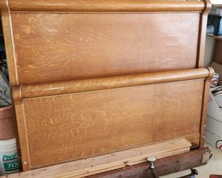 Sleigh bed (head & foot board and side rails) queen size