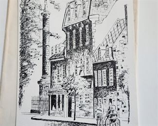 Signed Ink drawing by Simard