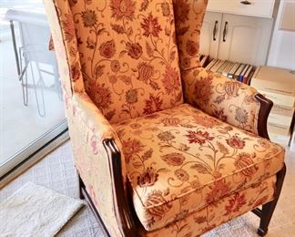 Antique Arm Chair has been reupholstered and is in great shape