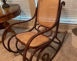 Bent wood rocking chair