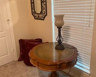 Drum table , metal mirror 