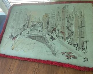 Street Scene Signed Art Work
