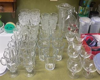 Assorted Glassware and Stemware